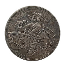 代发 流浪币嫦娥黄铜旧银纪念章 把玩装饰魔术硬币单手铜银纪念币