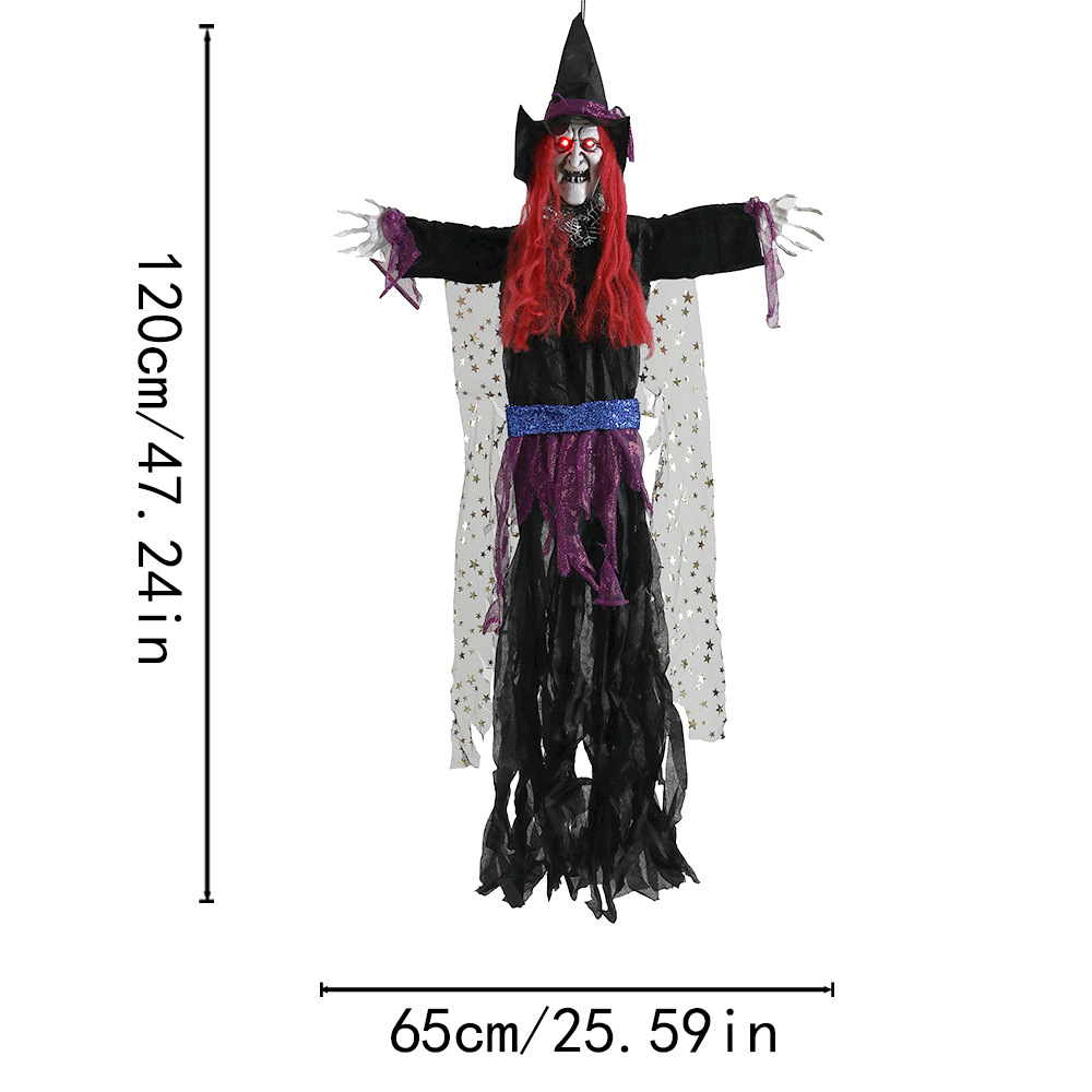 Halloween nuevo estilo noche oscura colmillos máscara de bruja Pascua máscara de terror bruja mujer peluca accesorios de vestir