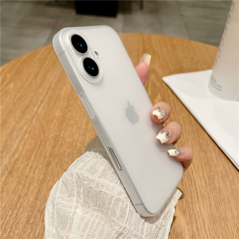 Apple, ультра-тонкая матовая прозрачная чехол для iPhone 17, чехол, совместимый защитный чехол, iphone, 16промакс, простой и элегантный дизайн