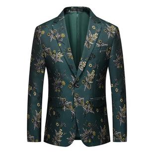 Factory wholesale cross-border AliExpress jacquard single western coat men's Korean-style slim fit business casual MC dress suit