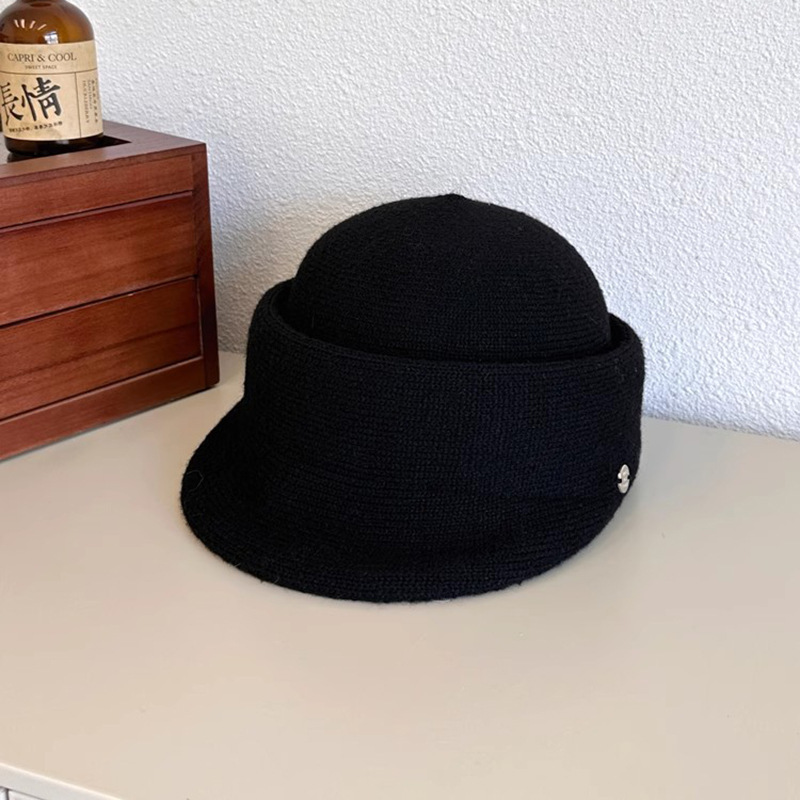 Designer Style Equestrian Hat For Women, Face Slimming Wool Beret, Internet Celebrity Fashionable Top Hat, Winter Warm_voghion.com