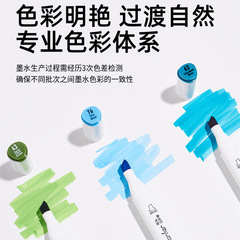 Master touch double-headed marker pen set 24 colors hand painting animation design alcohol triangle white pole 509