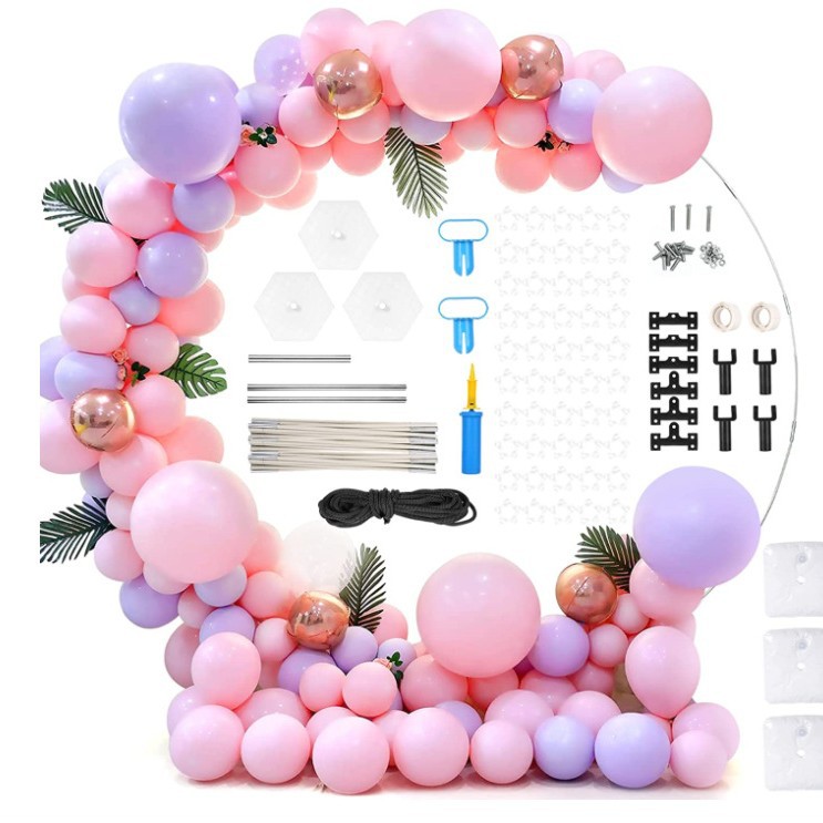16-Sección varilla de fibra bolsa de agua de PVC base globo arco traje fiesta de cumpleaños boda decoración de Navidad soporte de globo