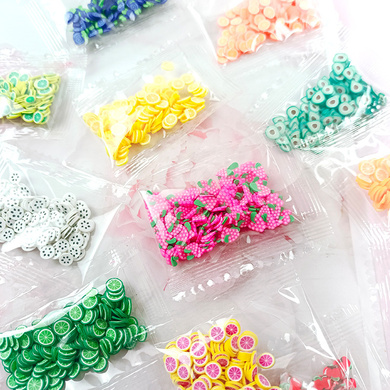 Soft pottery fruit slice 3G closed small package Goka cream glue DIY epoxy toy filling suit material package Soft pottery fruit slice 3G closed small package Goka cream glue DIY epoxy toy filling suit material package