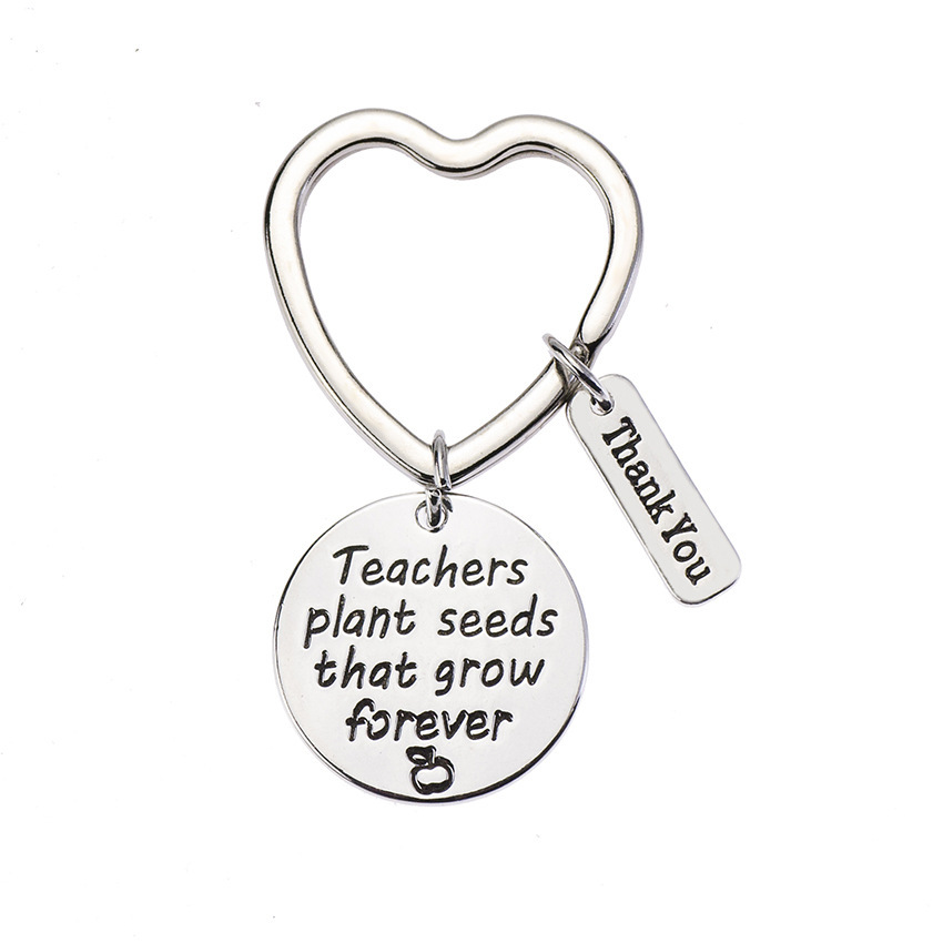 Fashion Stainless Steel Thank You Teachers Keychains display picture 1