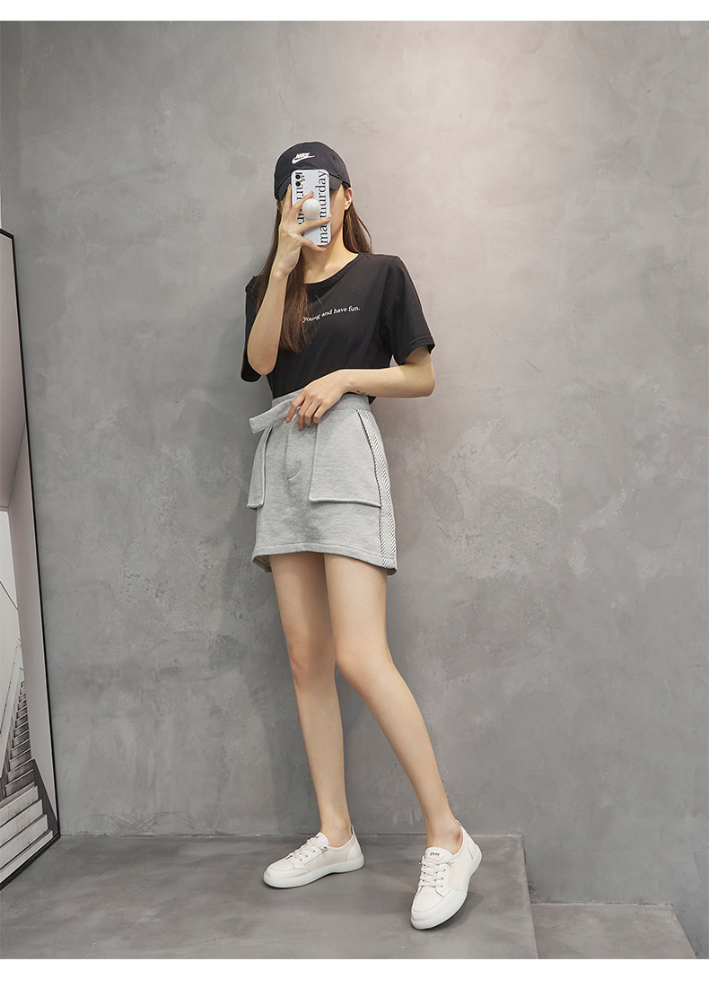 Giày sneaker nữ trắng mesh thoáng khí đế bằng — Màu be A81 chi tiết 15