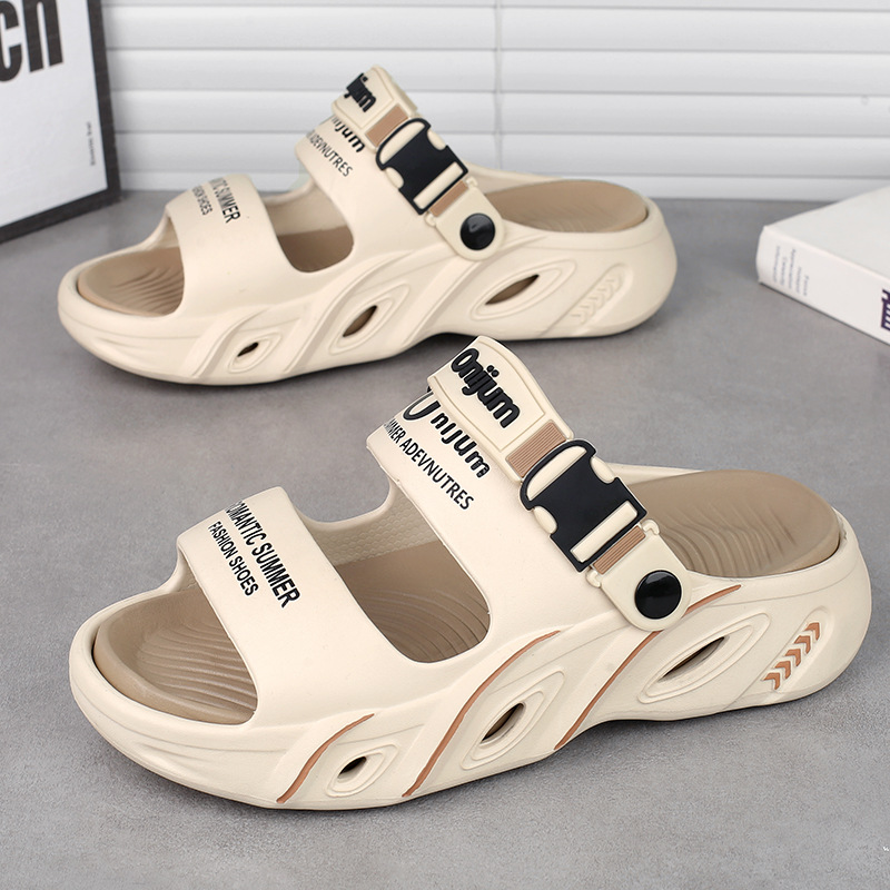 Pantuflas hombre verano 2025 nuevo estilo casual ligero suela gruesa pisando mierda