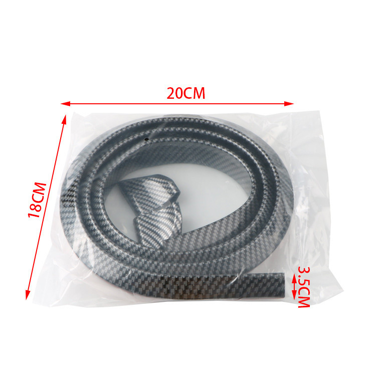 Universal Car Texture Modified No Drilling Soft 3D Carbon Fiber Spoiler Fixed Wing_voghion.com