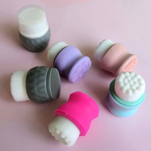 3D Silicone Cleansing Brush Silicone Makeup Brush 3D Facial Brush Double-sided Silicone Cleansing Brush Blackhead Cleaner