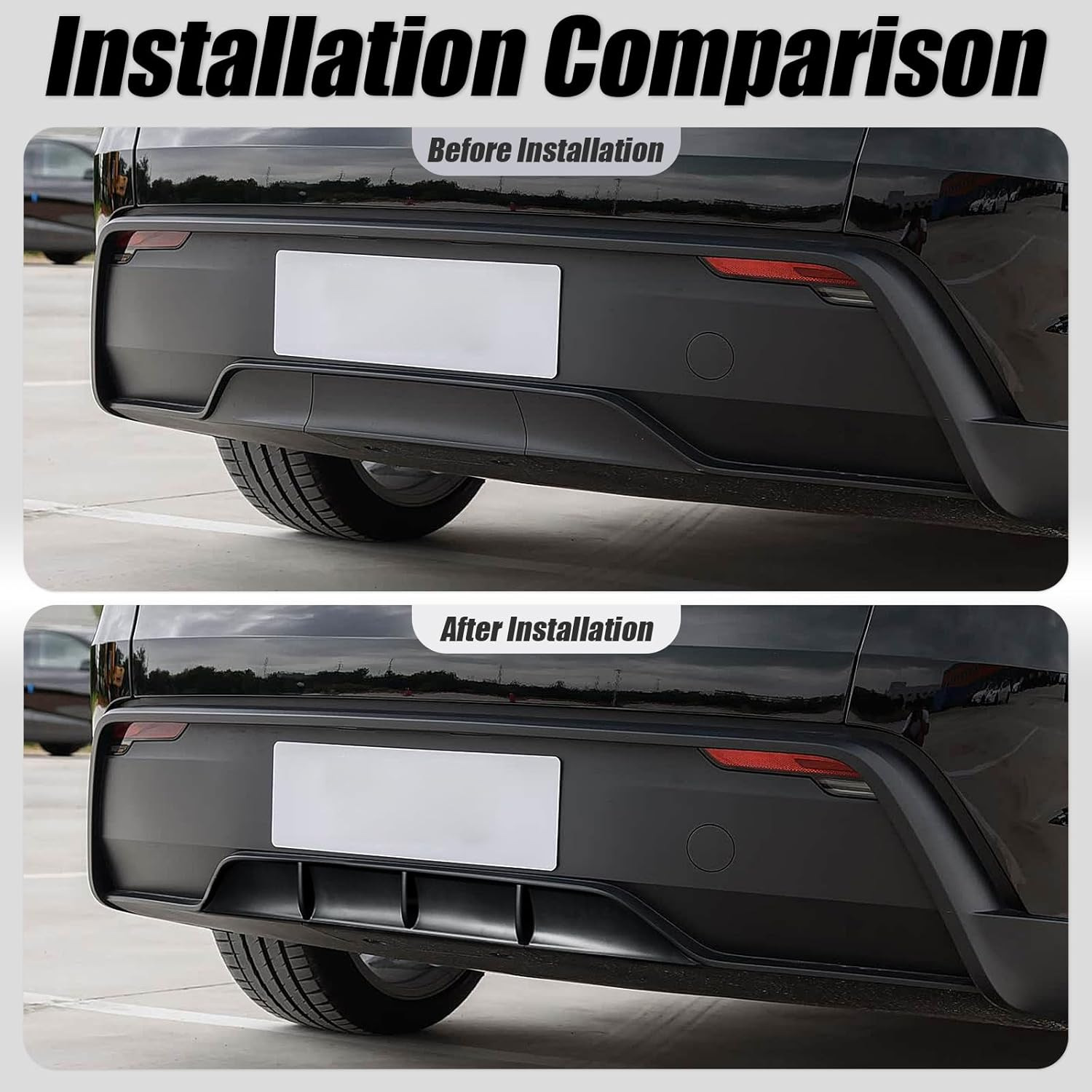 Suitable for Tesla Model 25 updated Y rear spoiler, new Model Y rear lip surround, rear bumper air knife decoration