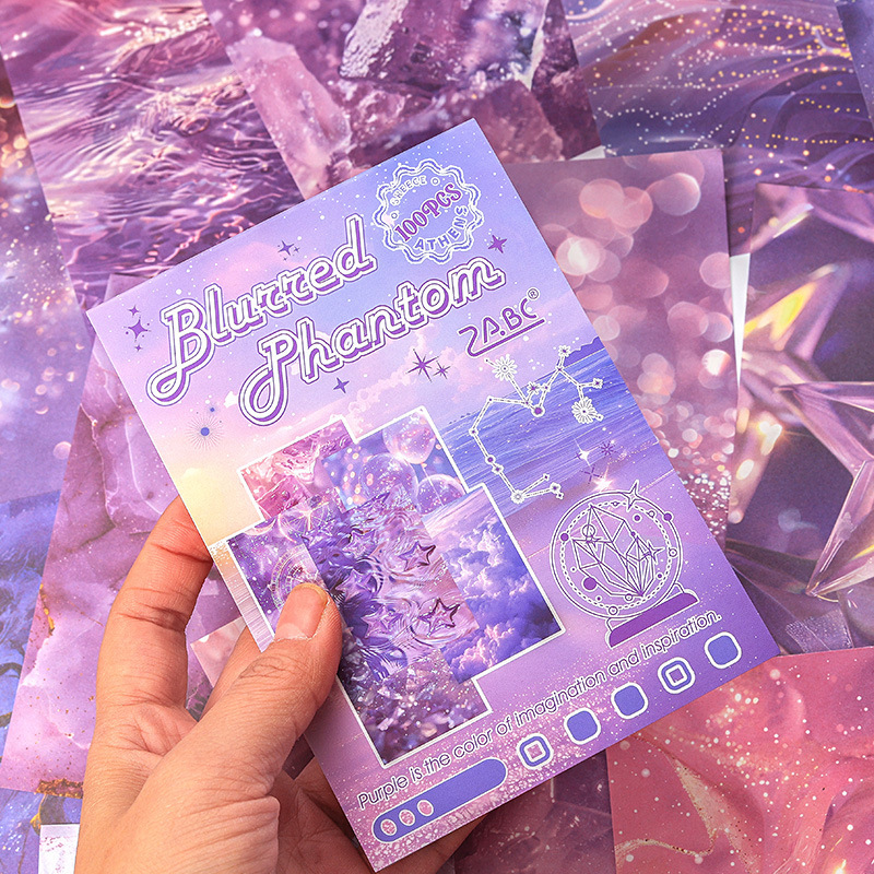 Estrellas y la luna brillante sin adhesivo Notebook DiDi material de decoración retro transfronterizo estrella pegatinas de mensaje