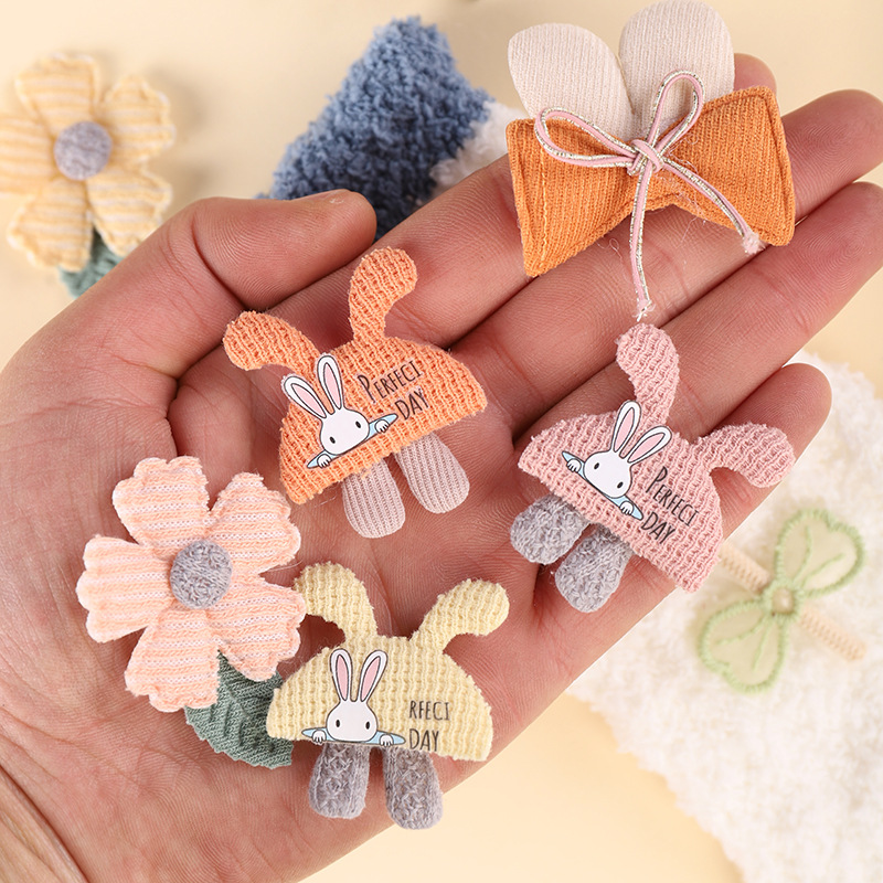 新款卡通超声波压花布贴ert发夹胸针打底库帽子辅料配饰DIY材料