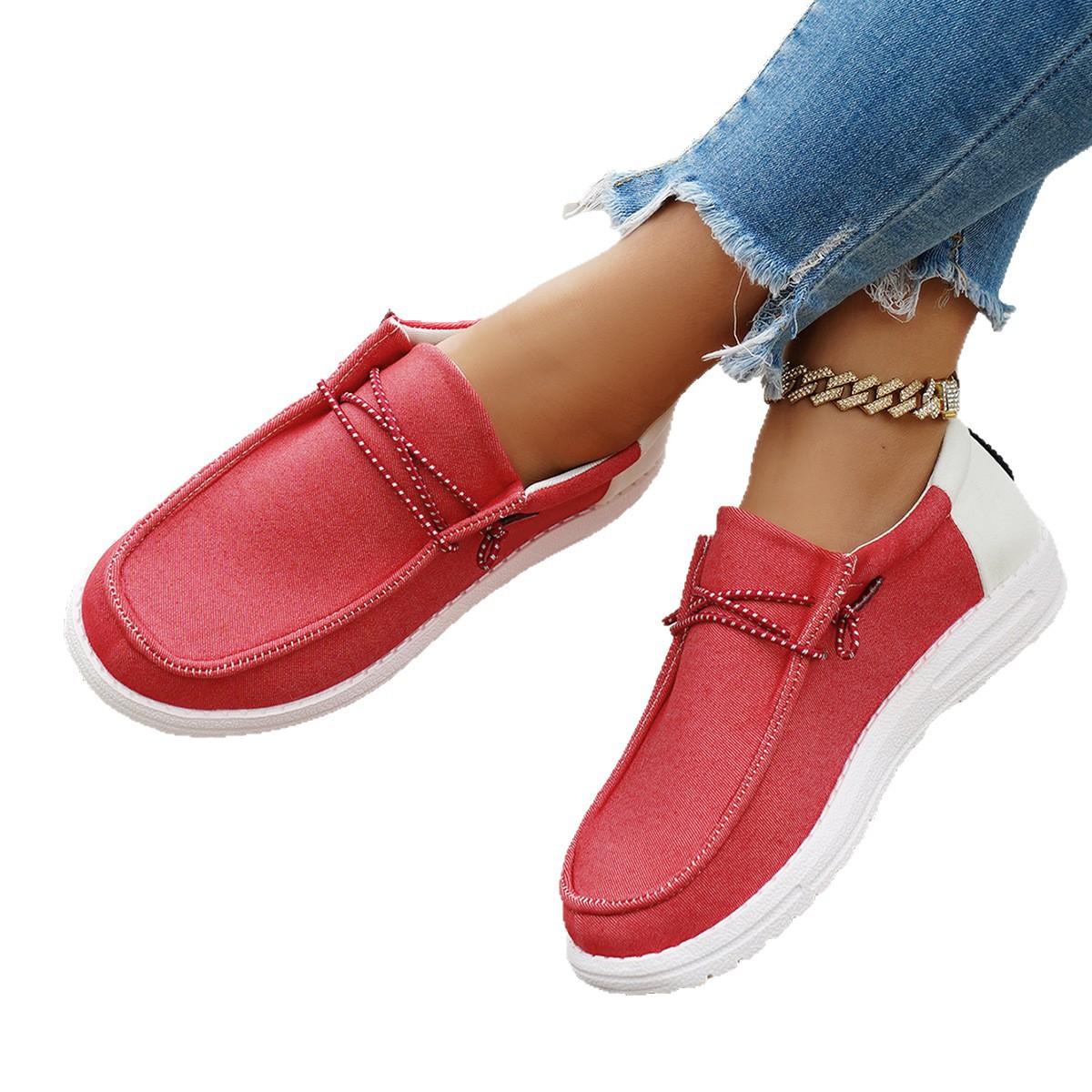 Comfortabele lage loafers voor dames met kleurblokken, platte schoenen, nieuwe collectie voor de herfst, direct leverbaar._voghion.com