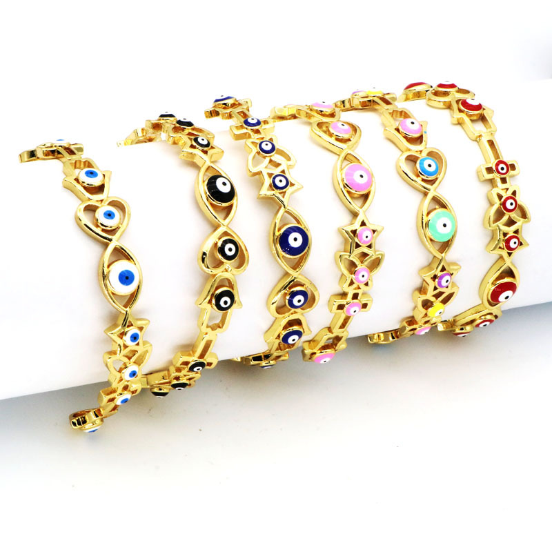 Simple Style Heart Shape Copper Hollow Out Bangle 1 Piece