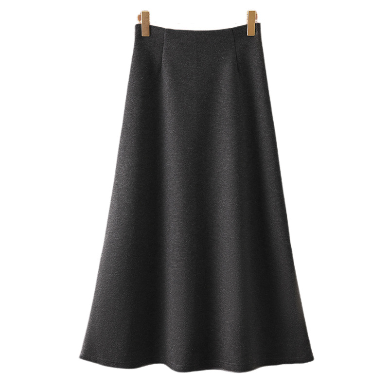 Cashmere demi-season elegant skirt