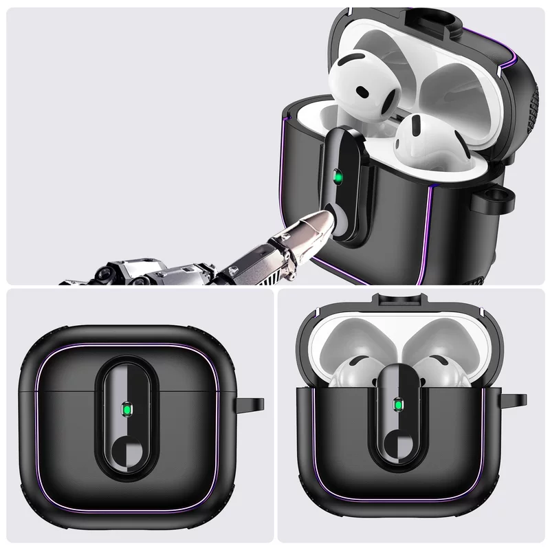 Защитный чехол (совместимый с Apple) для AirPods/Pro/Pro2, замок‑переключатель, защита от падений, лёгкий