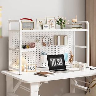 Desktop Storage Rack with Grids, Bookshelf, Desk Storage, Multi-Layer Iron Shelf, Student Computer Desk, Hole Board