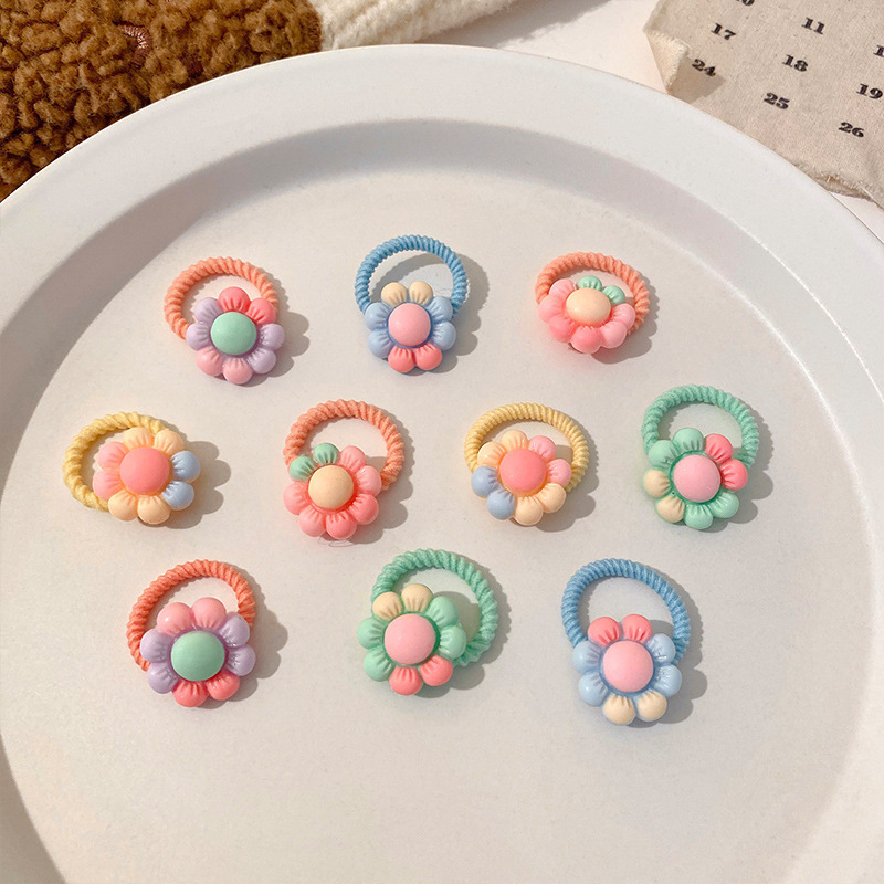 可爱婴儿拇指发圈不伤发卡通头绳女童扎头发绳发饰宝宝头饰橡皮筋|undefined