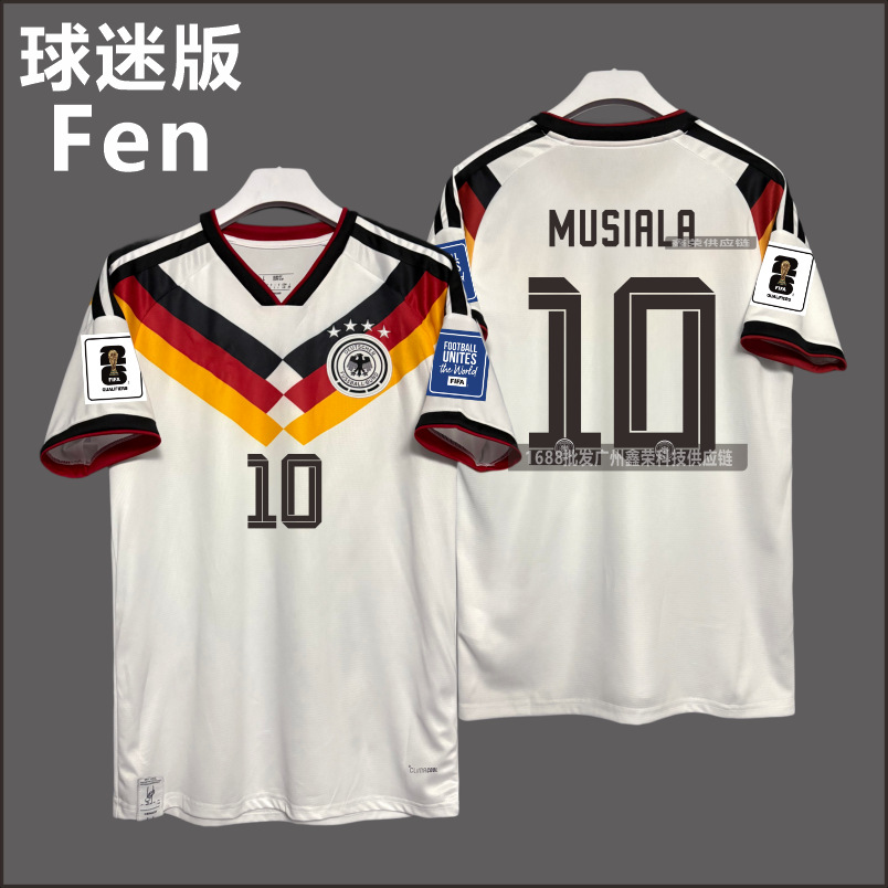 Camiseta de casa de la Copa del Mundo 2026 de Alemania No. 10 Muciara No. 17 Wirtz fan uniformes de fútbol al por mayor
