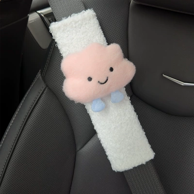 Car Interior Seatbelt Seat belt shoulder pad - pink-25cm