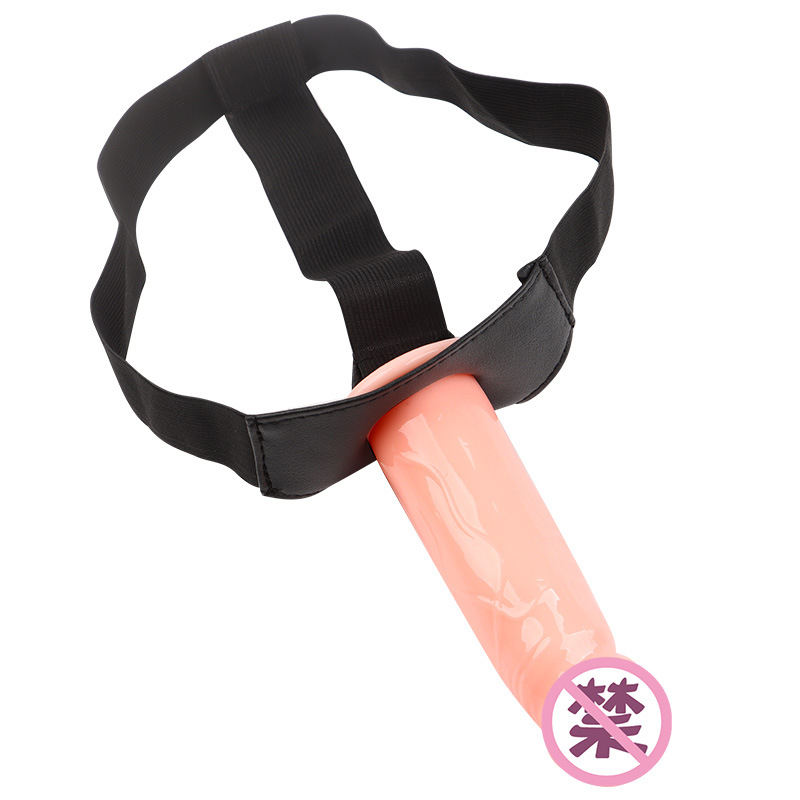 Wearable Hollow Strap-on Dildo Cover, Soft TPE, Brown, Boxed — detail image 7