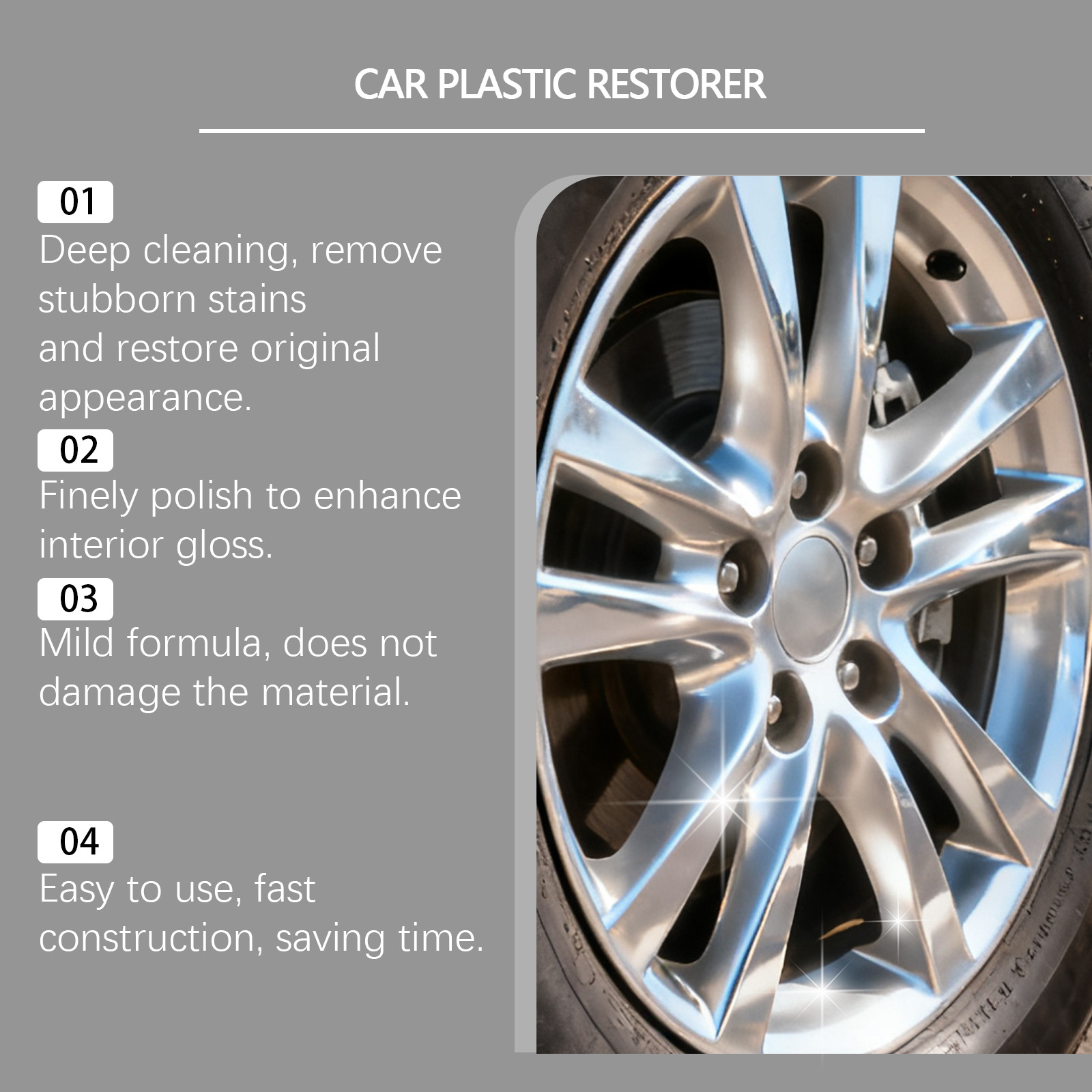 Rayhong Car Plastic Gloss Care Cream Interior Dashboard Polishing Maintenance Decontamination and Stain Removal Cleaning Agent