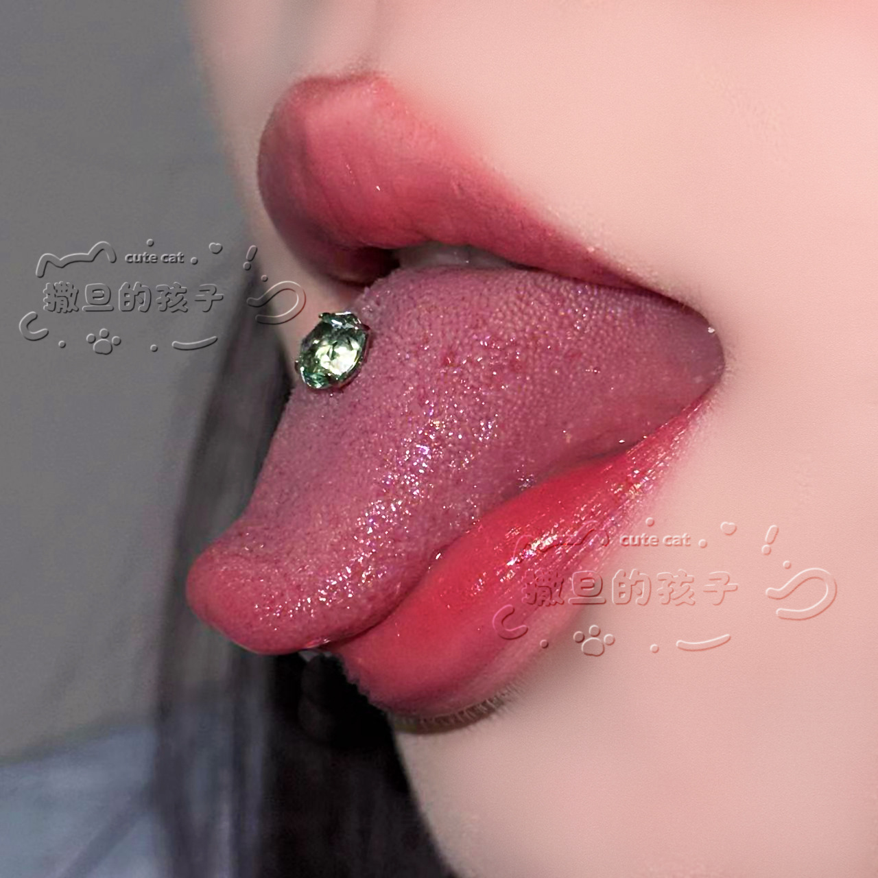 Satan's Child F136 Titanium Alloy Star Tongue Barbell - Adjustable Bar Length 8-20mm Tongue Ring detail image 12