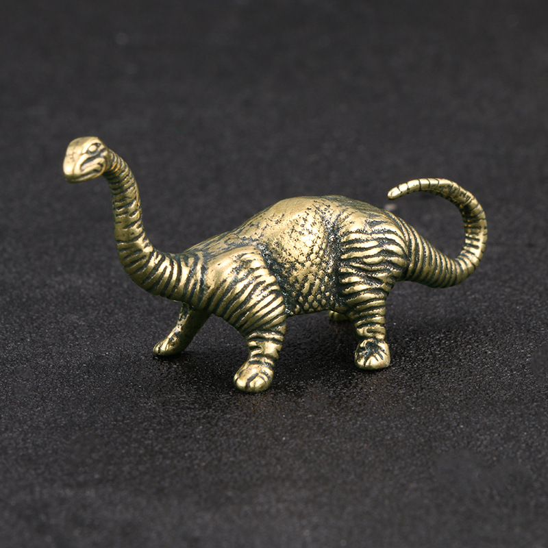 Comercio exterior transfronterizo Venta caliente Latón sólido serie de dinosaurios Diversión personalizada para niños colección de Artesanías de bronce antiguo adornos