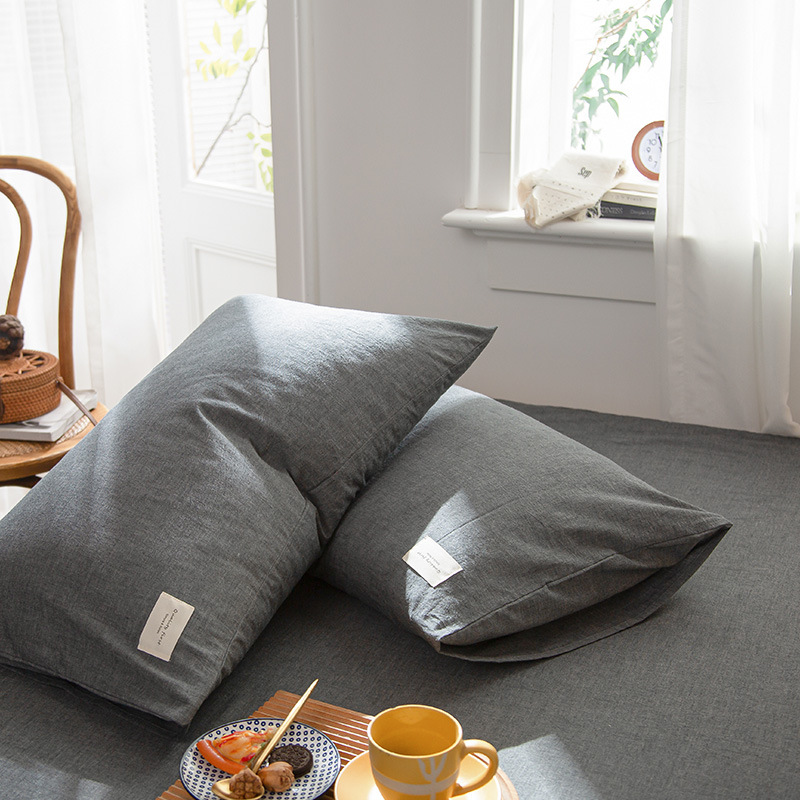 Funda de almohada de algodón Un par de funda de almohada de algodón 100 de 48cm x 74cm cubierta interior de núcleo de almohada para el hogar hombres adultos