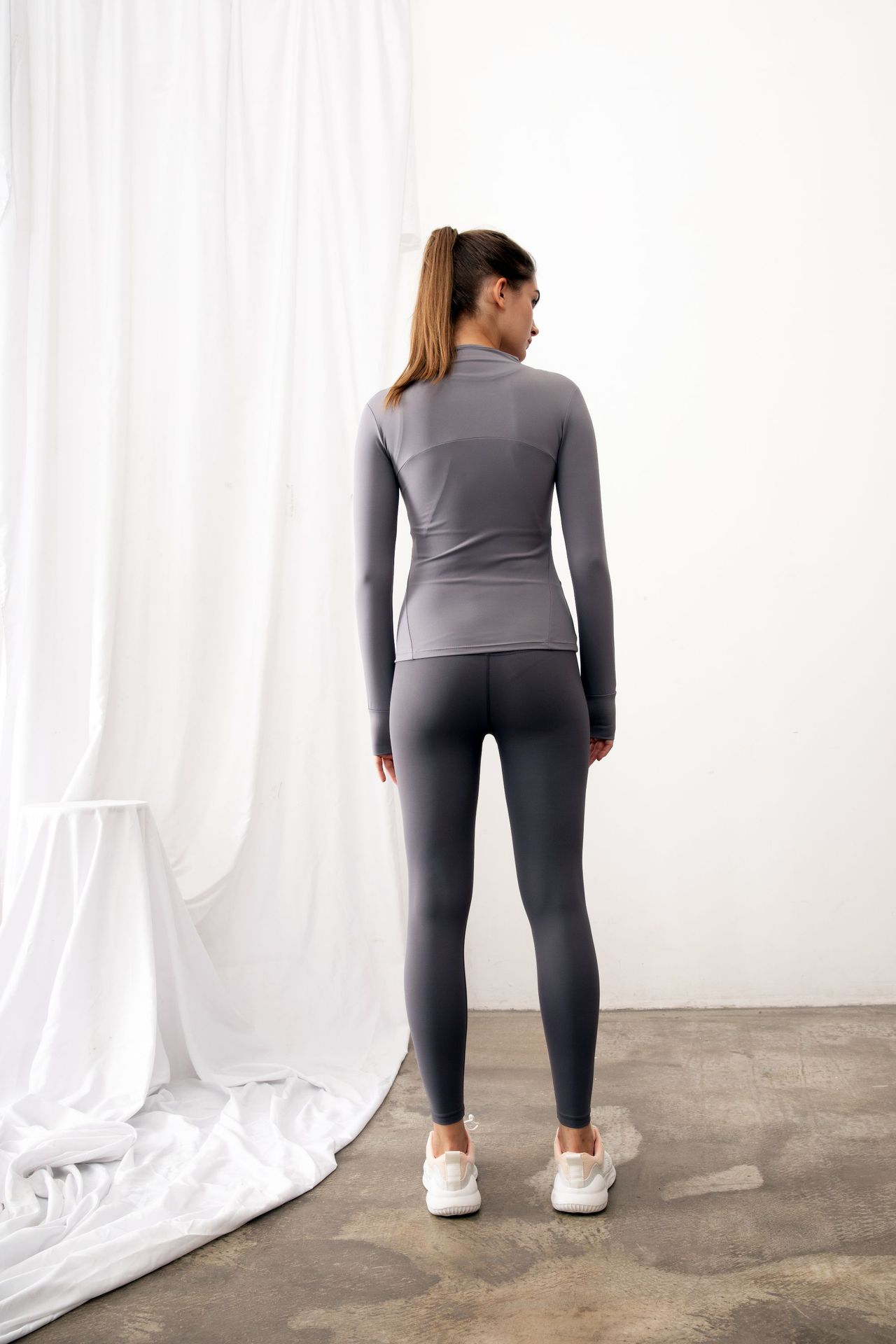 455g Weight Long Sleeve Sleeve Length Nylon, Cotton Blend Fabric Type Regular Top Length Skinny Pants, Sweatpants Pants Type Coat Tops Type Fitness, Yoga Occasion Round Neck Neckline Solid Color Pattern Simple Style, Sport Style Style Simple Style Sport Style Solid Color Nylon Cotton Blend Round Neck Tracksuit Coat Skinny Pants Sweatpants 26