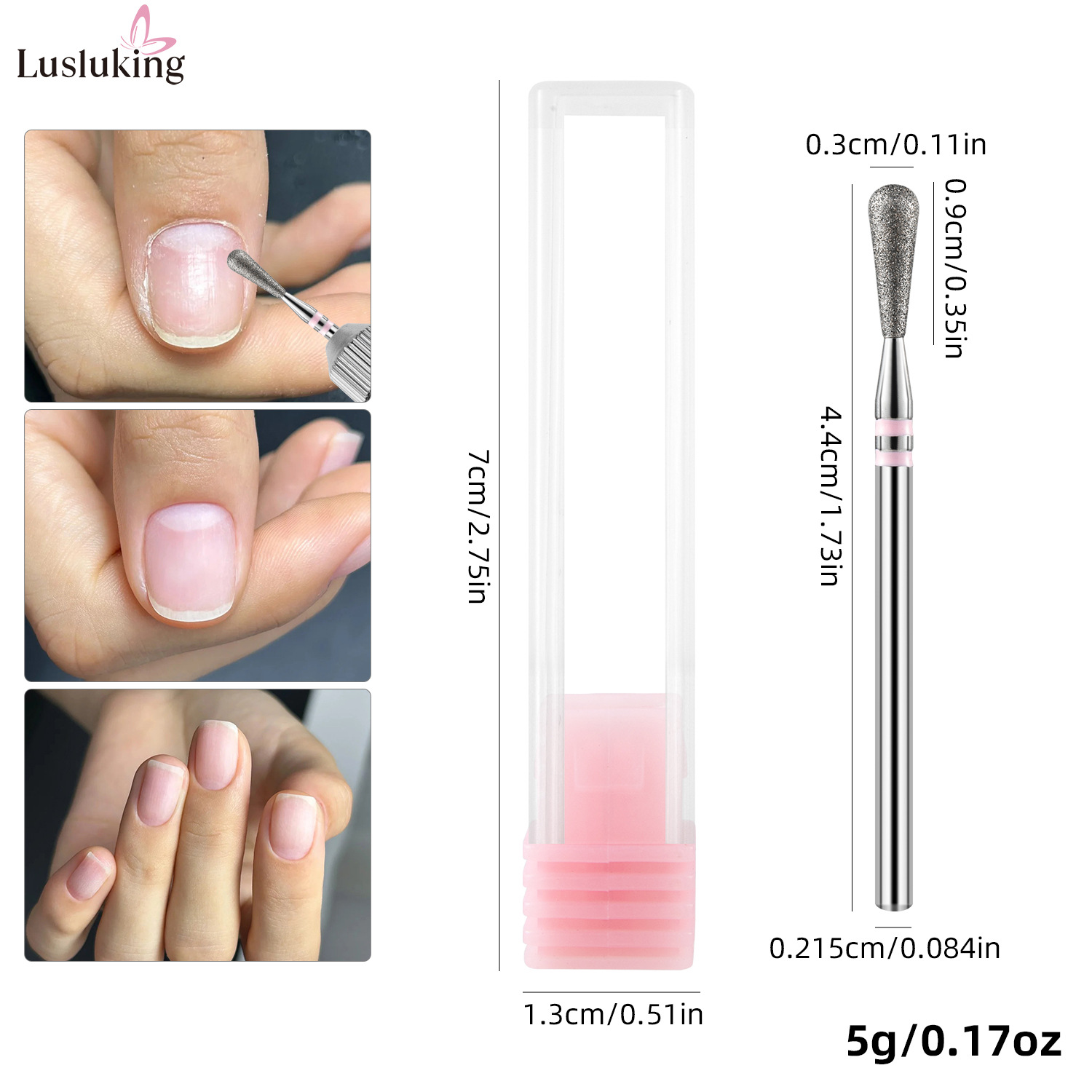 Broca de Diamante para Manicura de 2.35 mm Remoción de Piel Muerta y Pulido image 7