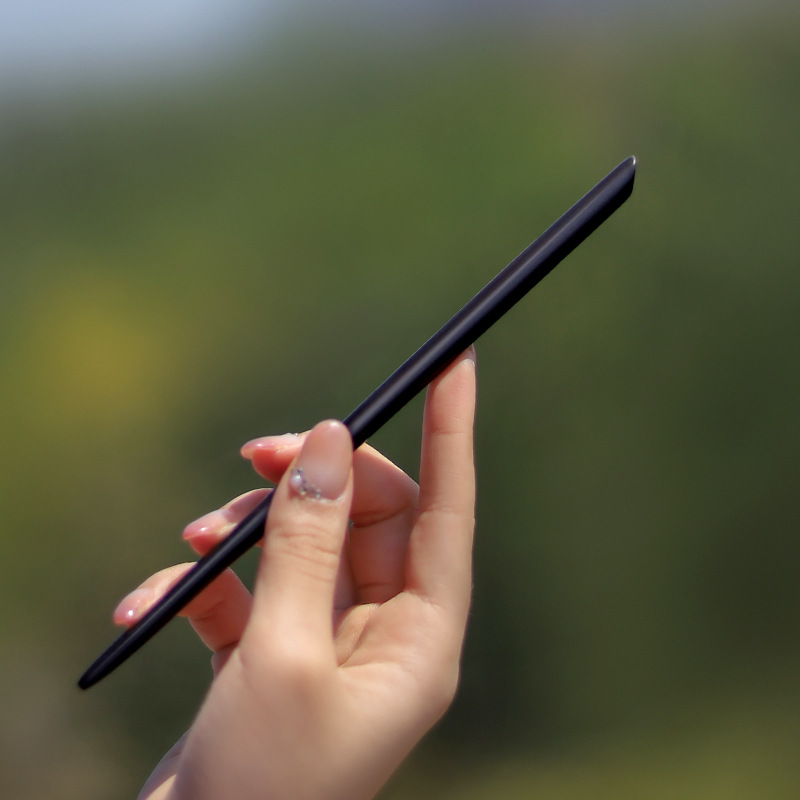 Xiangyun horquilla estilo antiguo simple diario de alto grado updo horquilla de madera nuevo estilo chino accesorios para el cabello palillos de ébano al por mayor