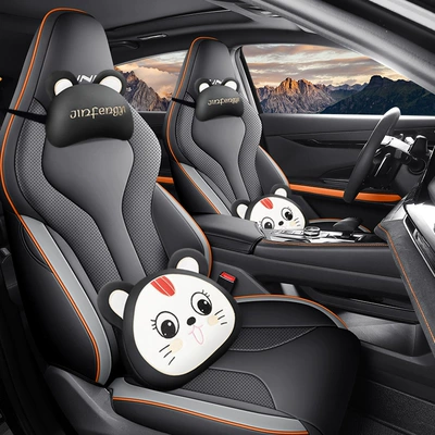Modelə uyğun (Original) oturacaq örtükləri: Special Seat Covers, Full Surround - black-and-gray-cartoon-version-note-model-year-rear-all-inclusive