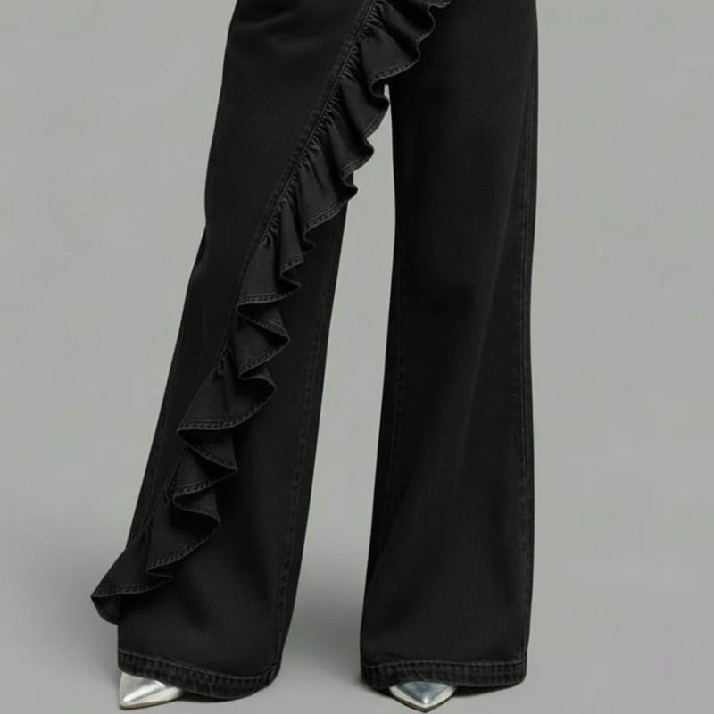 Jeans de Mezclilla de Tiro Medio para Mujer, Estilo Retro y Ligeramente Elásticos para Uso Casual image 5