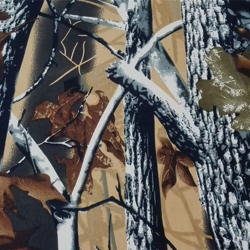 厂家现货森林大树迷彩涤纶面料图案逼真新品打猎服装布料丛林衣服