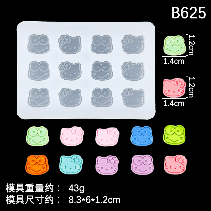 Lindo personaje de rana molde de silicona calabaza en forma de avellana molde de chocolate yeso goteo fuego pintura molde de cera