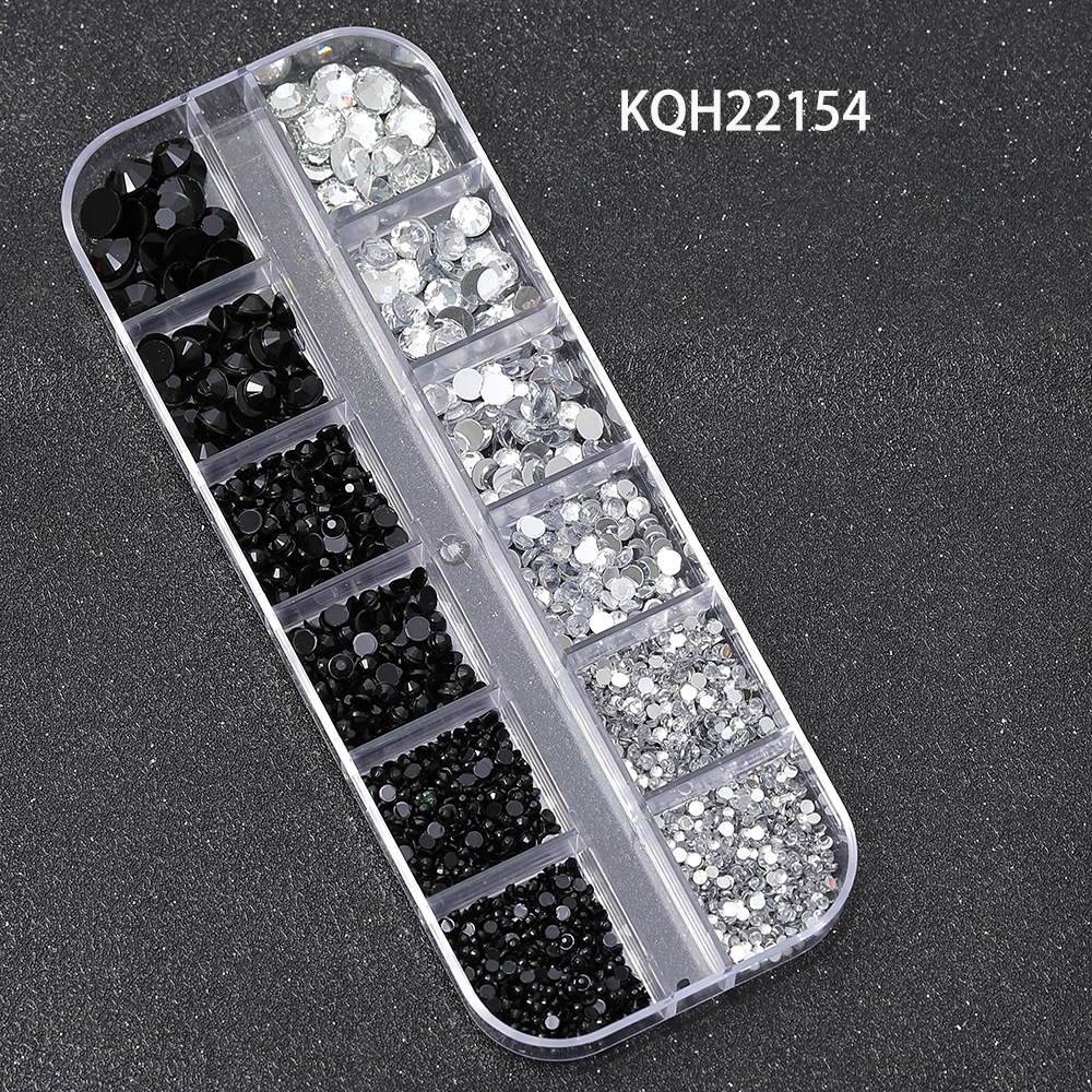 Joyas de uñas calientes transfronterizas ins12 rejilla amor estrella resina vidrio de forma especial diamante etiqueta de uñas diamante nail