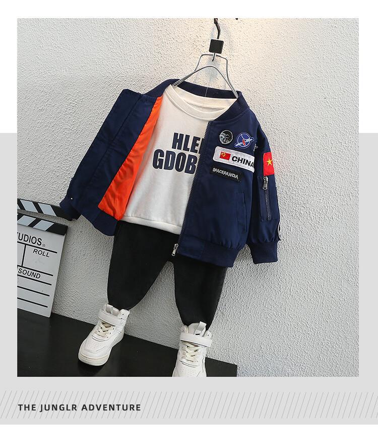 Veste d'uniforme militaire vide pour garçons, vêtements de printemps et d'automne 2023, nouveau beau haut pour enfants, tendance_voghion.com