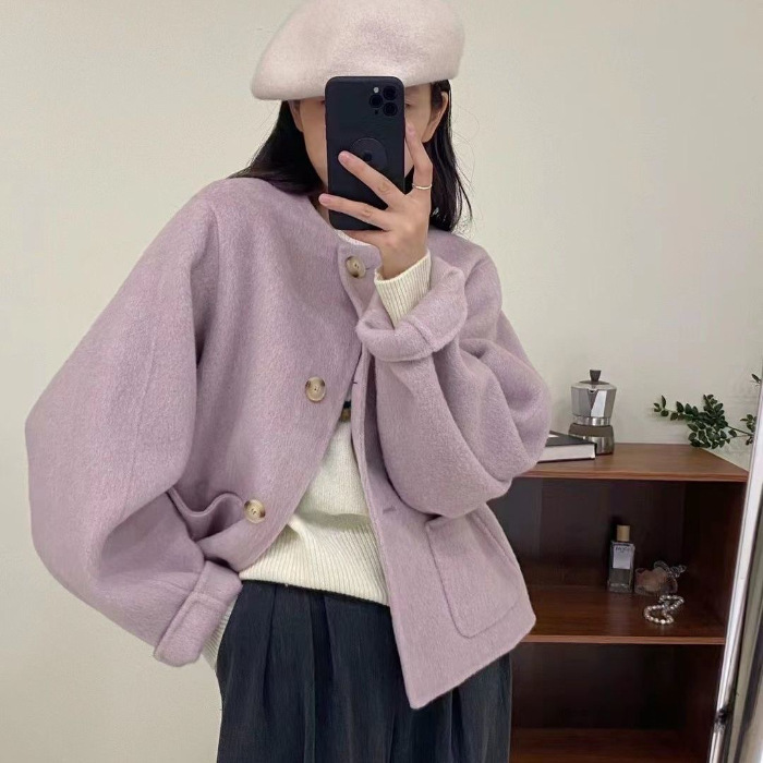 小香风毛呢短外套女2025秋冬新款韩版休闲时尚气质高级感宽松上衣|undefined
