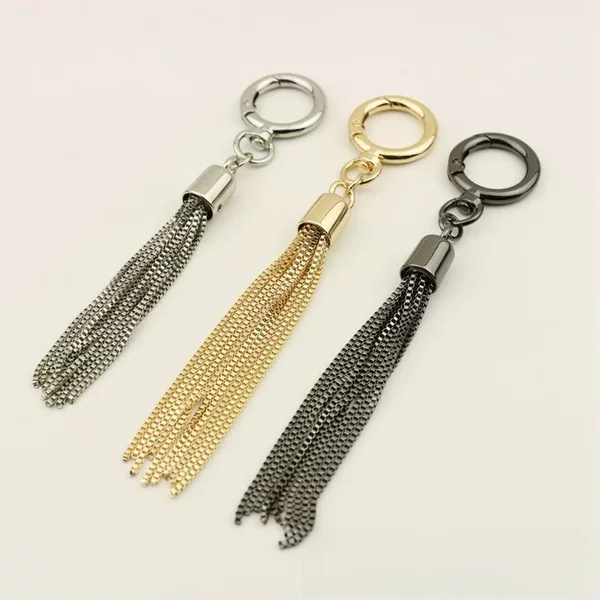 Luggage Hardware Accessories Tassel Women's Bag Decorative Buckle 8-Character Spring Ring Tassel Hardware Accessories Wholesale