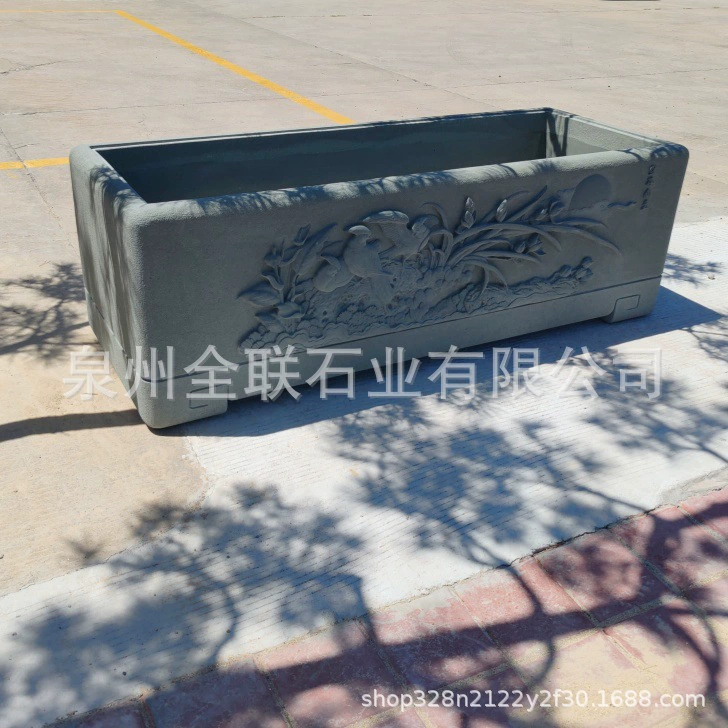 Резная резьба по камню Прямоугольный аквариум аквариум для воды мраморный гранит камень лотос аквариум цилиндр для резьбы по камню