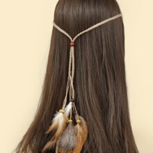 O 88730 Bohemian Feather Hair Clip ����������ë���� ��
