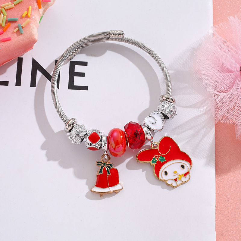 pandora cartoon christmas bracelet female girlfriends bracelet student cute hello kitty cinnamoroll babycinnamoroll pendant bracelet Item Picture