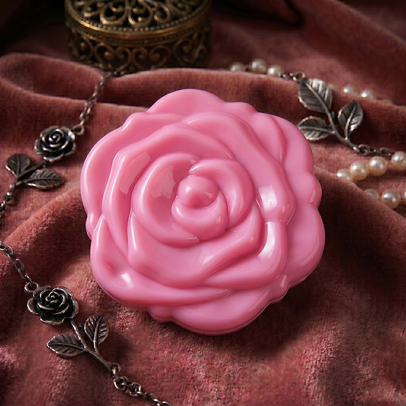 Espejo de maquillaje de alta definición transfronteriza, espejo de rosa, espejo portátil, espejo de doble cara, espejo de vestir, espejo portátil