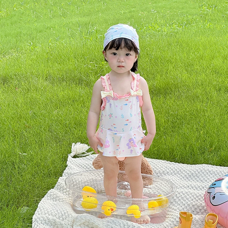 Купальник для девочек 2025 новый детский костюм купальник русалка купальник