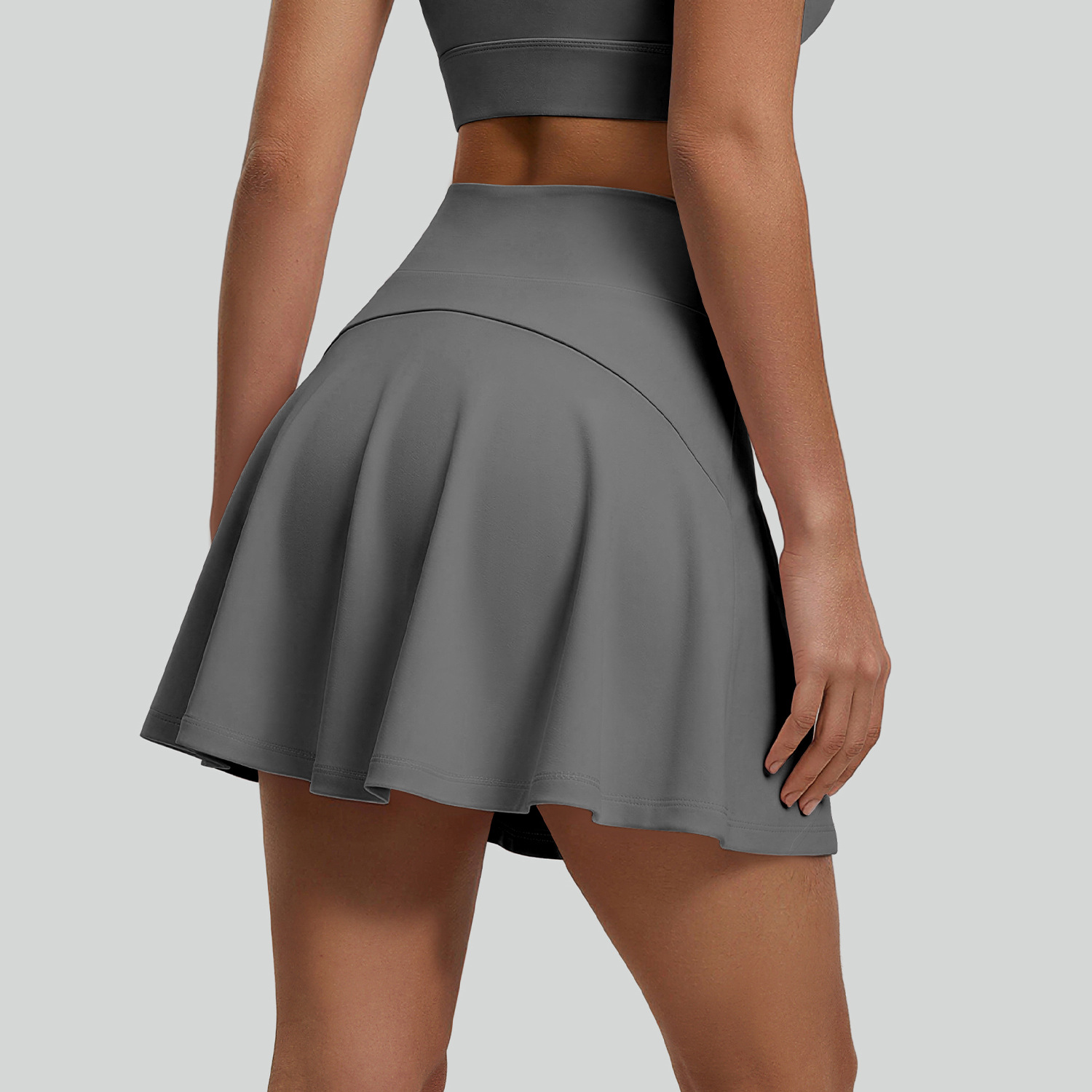 Summer New High-waisted Pleated Sports Short Skirt For Women, Anti-exposure Pocket Tennis Skirt, Yoga Running Fitness Skirt_ecoleips.com