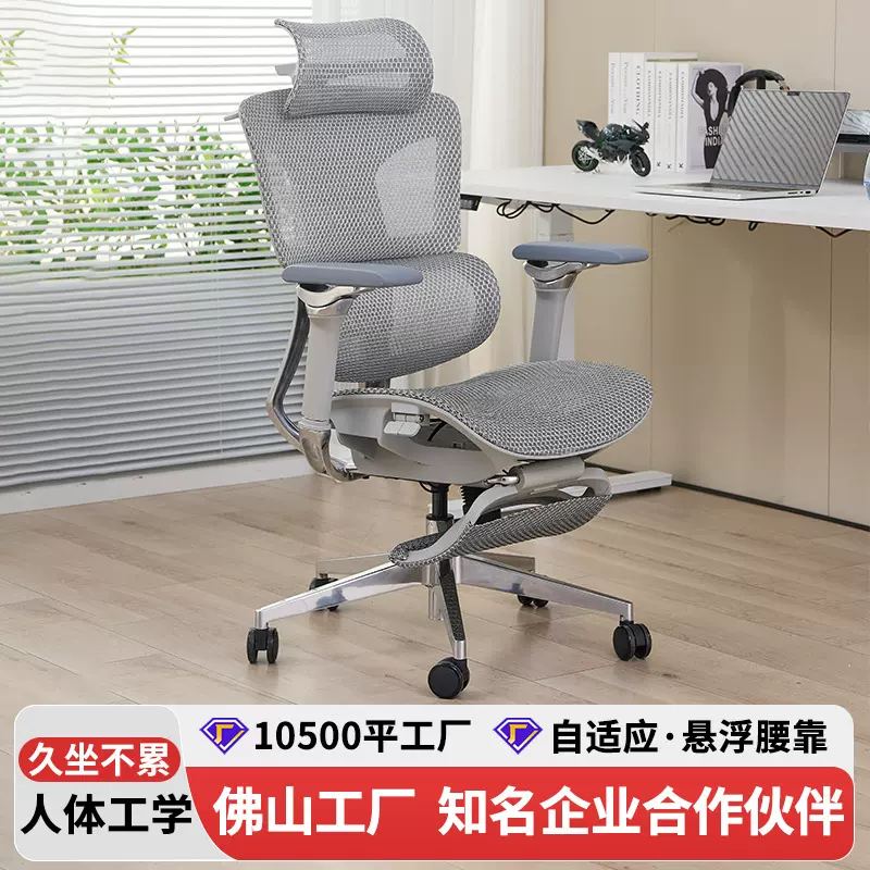 电脑椅家用办公椅家庭靠背舒适座椅镂空电竞椅学习长坐人体工学椅