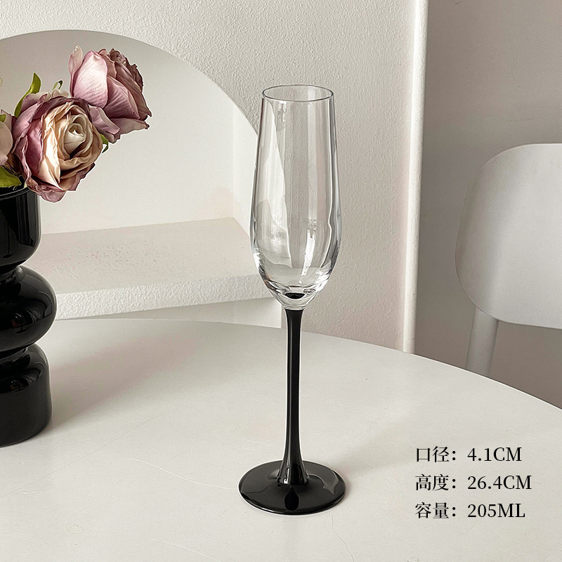 Tazas de champagne europeas de barro rojo caseras de alto nivel creativas de cristal tazas de vino alto par de tazas espumantes de vino