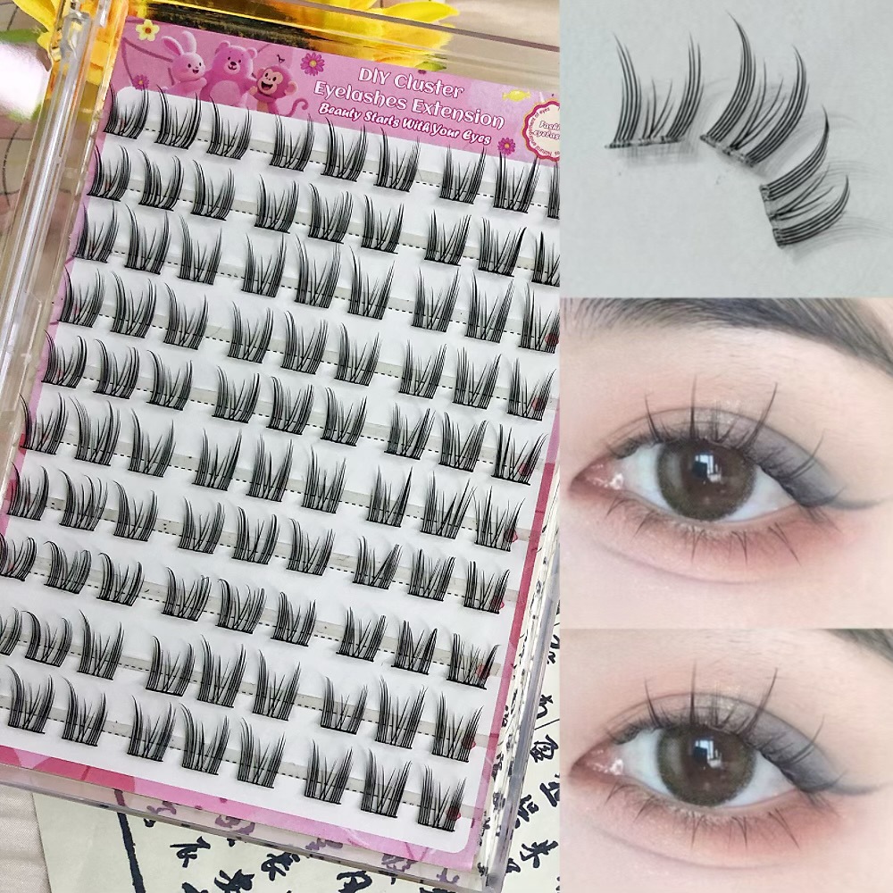 Transfronterizas pestañas falsas 30 - 100D comercio exterior caja de pestañas gruesas con pinzas de pegamento conjunto de pestañas falsas