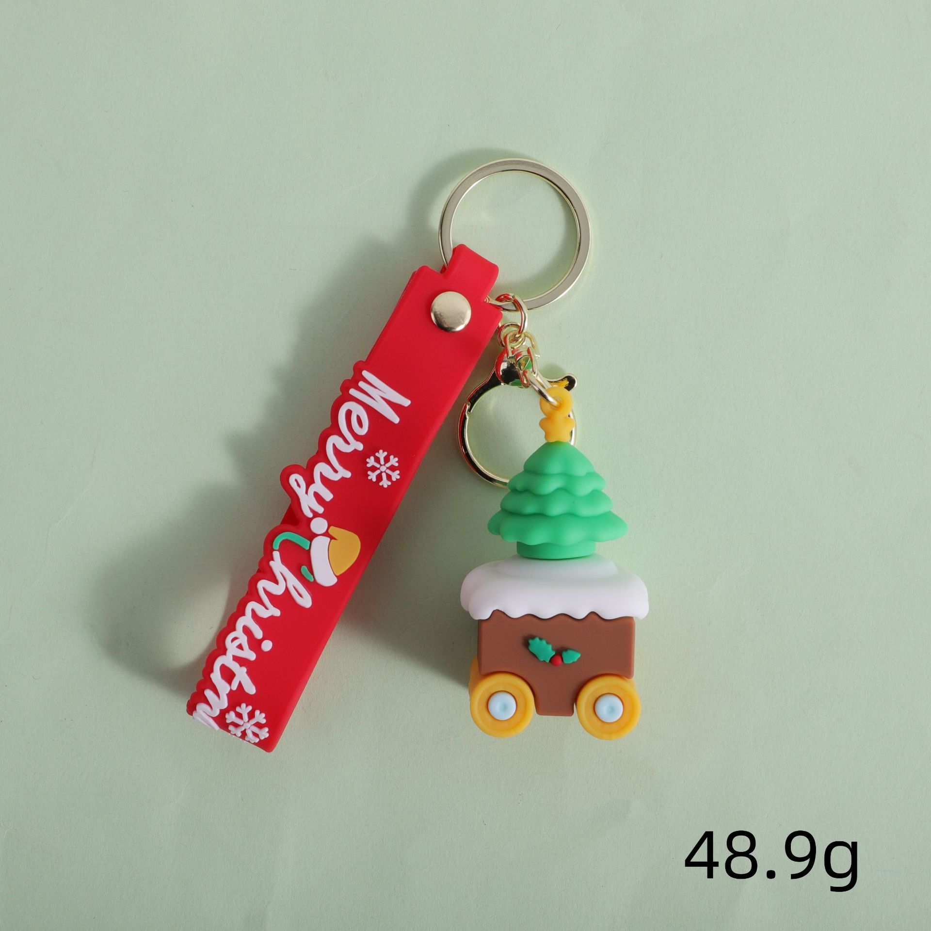 Nuevos productos transfronterizos Santa Claus llavero dibujos animados estilo lindo muñeco de nieve mochila alce colgante coche